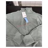 Ladies large sandwash half zip sweatshirt
