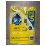 Pledge Lemon Enhancing Polish, 3-Pack