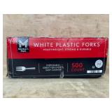 White Plastic Forks, 500 Count