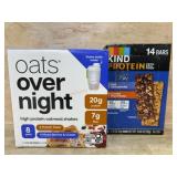 Oats Overnight Pack and KIND Protein Bars