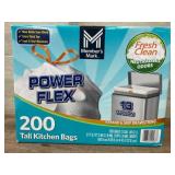 200 Count Tall Kitchen Power Flex Bags