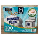 Power Flex Tall Kitchen Bags, 200 Count
