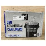 320 Commercial Trash Can Liners, 33 Gallon