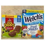 Quaker Chewy Dipps Bars and Welchs Fruit Snacks