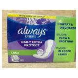 Always Liners Daily Extra Protect, Long