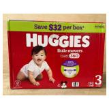 Huggies Little Movers Size 3 Diapers, 192 Count