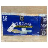 Pack of 12 Flat Facial Tissue Boxes