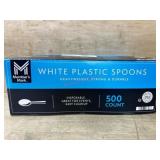 White Plastic Spoons, 500 Count