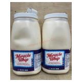 2 Miracle Whip Dressing Jars
