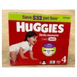 Huggies Little Movers Diapers, Size 4, 160 Ct