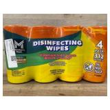 Disinfecting Wipes, Lemon & Orange " 4 Pack