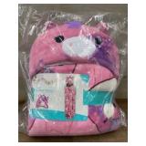 Kids Pink Hooded Throw Blanket