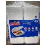 Hefty Supreme Hinged Lid Containers, 125 Ct