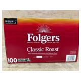 Folgers Classic Roast K-Cup Pods, 100 Ct