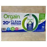 Orgain Clean Protein Shake, 12 Pack