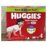 Huggies Little Movers Diapers, Size 4, 160 Ct