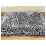 Gray Plush Bathroom Rug