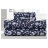 450-Thread-Count Floral Printed Sheet Set, Queen S