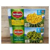 Del Monte Corn and Green Beans, 16 Cans