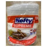 Hefty Supreme Oval Plastic Plates, 100 Count
