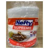 Hefty Supreme Oval Plastic Plates, 100 Count