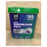 Auto Dishwasher Pacs, Platinum Clean, 105 Count
