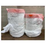 Two Rolls of White Disposable Towels