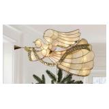 Angel Tree Topper with Warm Lights