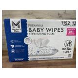 Premium Baby Wipes 1152-Count, 12 Packs