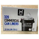 320 Commercial Trash Can Liners, 33 Gallon