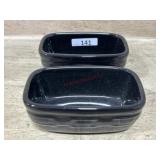 LONGABERGER 2 MALL BLK DISHES