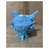 WESTMORELAND GLASS BLUE HEN ON NEST