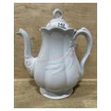 IRONSTONE COVERED COFFEE POT