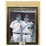 Signed Joe DiMaggio and Mickey Mantle 8x10