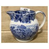 WOODSWARE TRANSFERWARE PITCHER BLUE