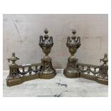 Brass fireplace andirons