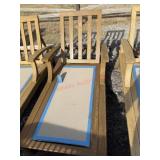 Gloster teak wood lounger.