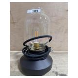 Edison glass bell jar table lamp