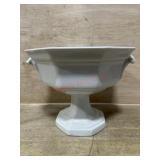 IRONSTONE LARGE COMPOTE OCTOGAN FOOTED