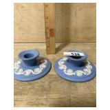 WEDGEWOOD CHINA LOW CANDLES