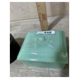 JADITE BOX, BOAT, AND  BUFFLO BOX 3 PIECES