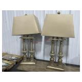 Pair of Italian Borghese style table lamps with