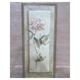 32x14 Wood  Peony print