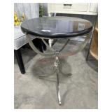 Black and silver accent table