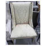 French style wingback accent chair with nail head
