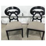 2- Black Arhaus Jordan chairs with houndstooth