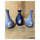 WEDGEWOOD CHINA 3 VASES