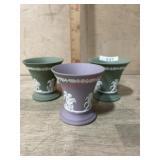 WEDGEWOOD CHINA 3 VASES