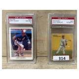 Leroy Parmelee and Larry Walker baseball cards