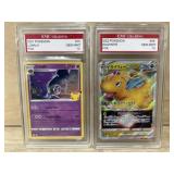 2- Graded Pokemon cards